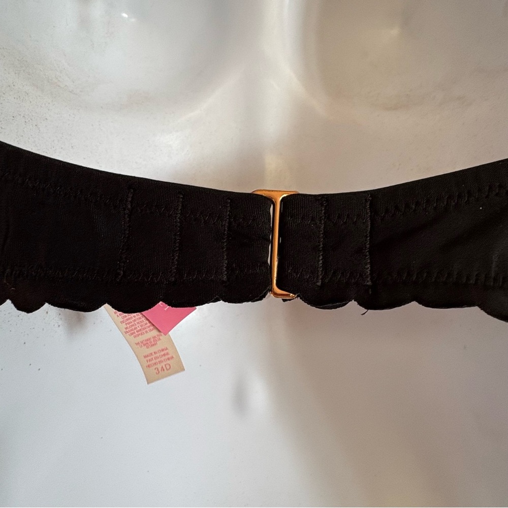Victoria’s Secret Black Bikini Halter Bra 34D - Picture 6 of 10